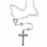 7mm Glass Cut Crystal Flower Beads Rosary with Crucifix and Miraculous Center