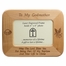 8-1/2 x 6-1/2 Inch Maple Wood Baptism Godmother Photo Frame