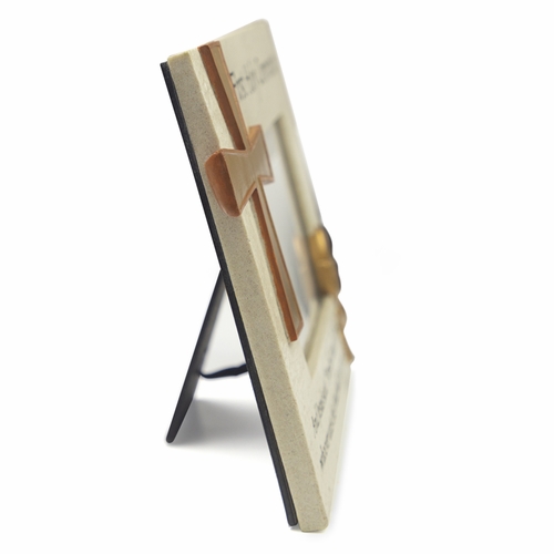 8-3/4 x 6-3/4 Inch Stone Resin First Holy Communion Photo Frame-Holds 4 x 6 Inch Photo