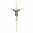 8 Inch Brass and Pewter Wall Crucifix
