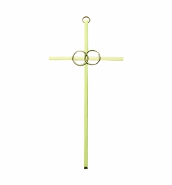 8 Inch Brass Wedding Wall Cross