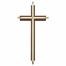 8 Inch Engraved Brass and Walnut Wall Cross