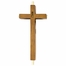 8 Inch Engraved Brass and Walnut Wall Cross