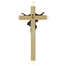 8 Inch Oak and Antiqued Pewter Risen Christ Wall Crucifix