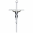 8 Inch Silver Plated Metal with Gold Corpus Wall Crucifix