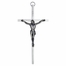 8 Inch Silver Plated Metal with Pewter Corpus Wall Crucifix