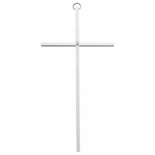 8 Inch Silver Plated Wall Cross