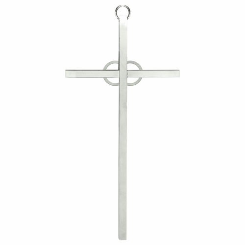 8 Inch Silver Plated Wedding Wall Cross