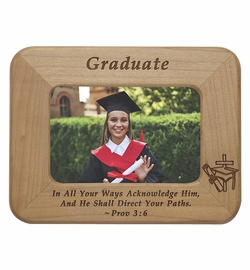 8 x 6-1/2 Inch Maple Wood Graduate Photo Frame