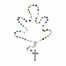 8mm Murano Glass Heart Bead Rosary with Crucifix and Madonna Center