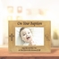 9-1/8 x 7-1/8 Inch Hardwood Boy Baptism Photo Frame-Holds 4 x 6 Inch Photo