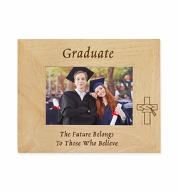 9-1/8 x 7-1/8 Inch Hardwood Graduate Photo Frame-Holds 4 x 6 Inch Photo
