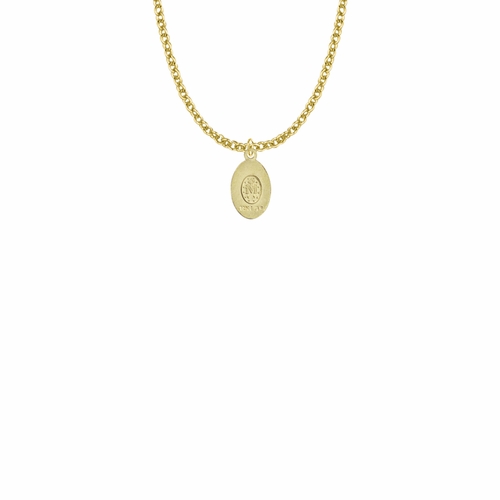 9/16 Inch 10KT Gold Filled Oval Miraculous Medal