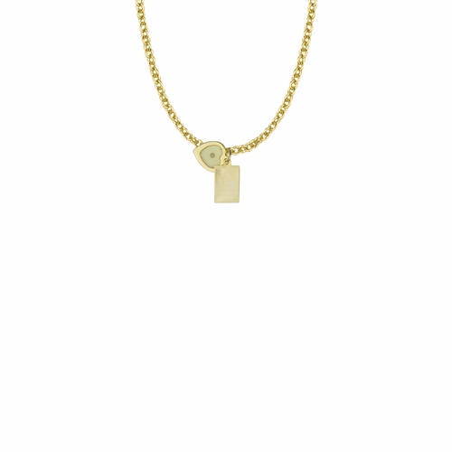 9/16 Inch 18KT Gold Plated Over Sterling Silver Mustard Seed Passage Plate and Heart Necklace