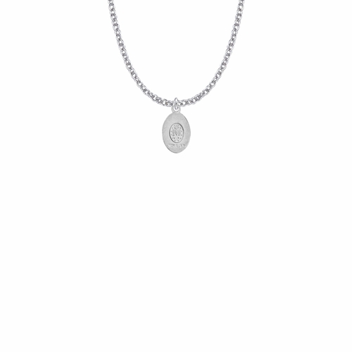 9/16 Inch Sterling Silver Oval Miraculous Medal