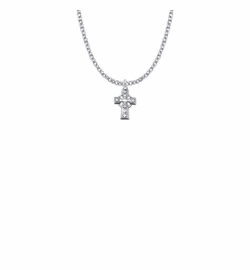9/16 Inch Sterling Silver Small Celtic Cross Necklace