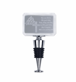Engraved "May Your Life Be Like Fine Wine" Crystal Bottle Stopper