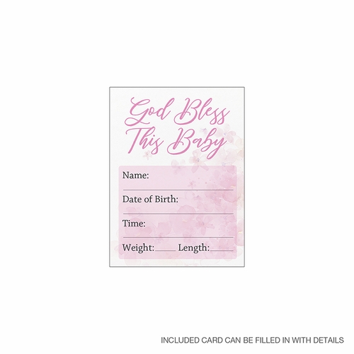 Fine Pewter "Miracle of Life" Baby Girl Cradle Medal Gift Set