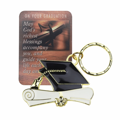 Graduation Boxed Gift Set-Includes Verse Card and Enameled Keychain