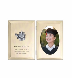 Personalized 8" x 5" Gold Plated Metal Photo Frame