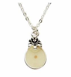 Silver Plated Round Necklace with Mustard Seed