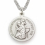 Sterling Silver Boy's Volleyball Medal, St. Christopher on  back