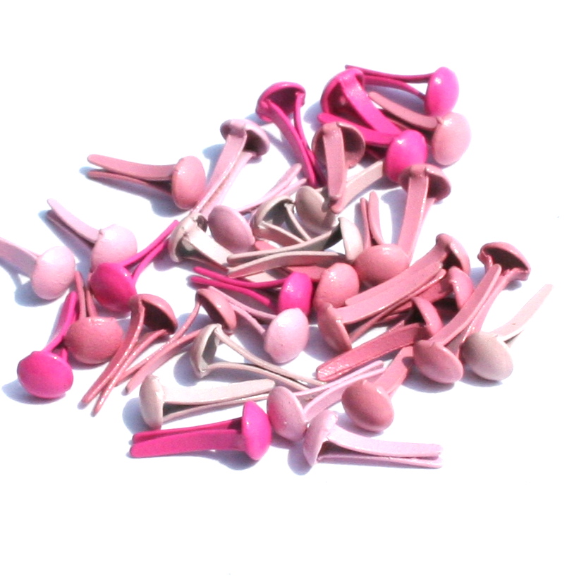1/16 Mini Round Brads Pink Mix Round Brads