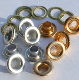 1/4 Eyelets & Washers - 20/bag, Grommets - Silver