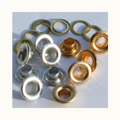 1/4 Eyelets & Washers - 20/bag, Grommets - Silver