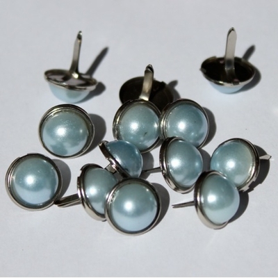 12mm Pearl Brads - Light Blue