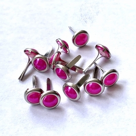 8mm Pearl Brads - Hot Pink 