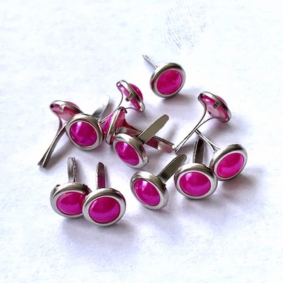 8mm Pearl Brads - Hot Pink 