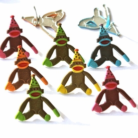 Birthday Sock Monkey Brads