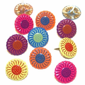 Daisy Flower Brads - Bright