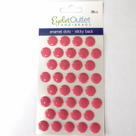 Flat Top Emamel Dots - 12mm Pink