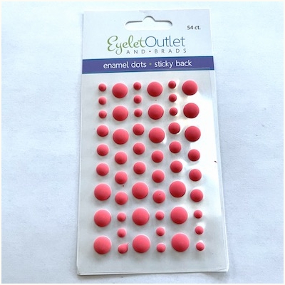 * Matte Finish Enamel Dots - Salmon Color - LOW STOCK