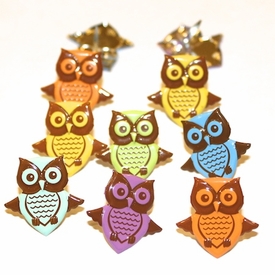 Owl Brads - Pastel