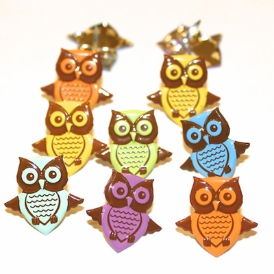 Owl Brads - Pastel