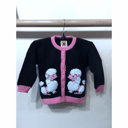 Navy Poodle Cardigan