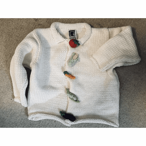 Vegetable Button Cardigan