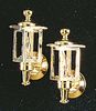 Brass Colonial Coach Lamps. 2/Pk     <br />CK4151