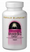 Advanced B-12 Complex 5 mg, 30 Lozenges, Source Naturals