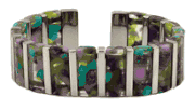 Magnetic Fashion Bangle Blue Safari 7.5", Serenity2000