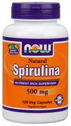 Spirulina 500 mg - 120 VCaps, NOW Foods