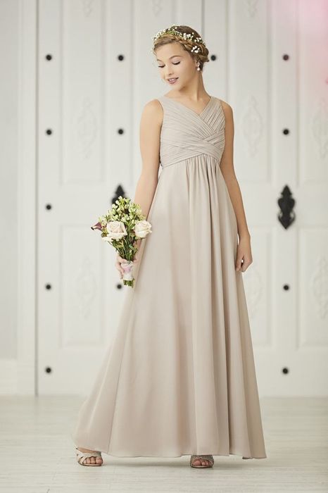 taupe junior bridesmaid dresses