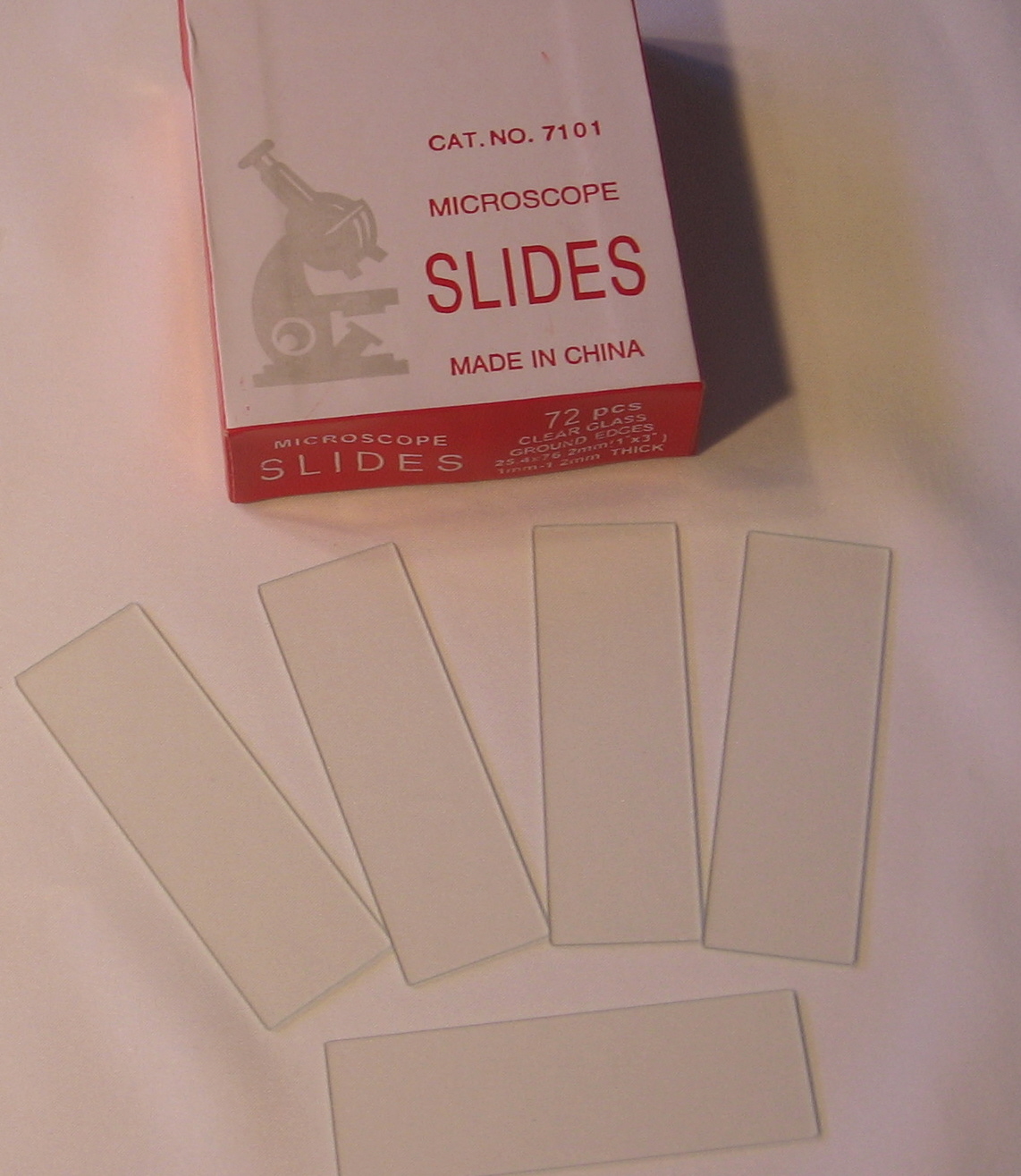 Microscope slides 1 box 72 pcs