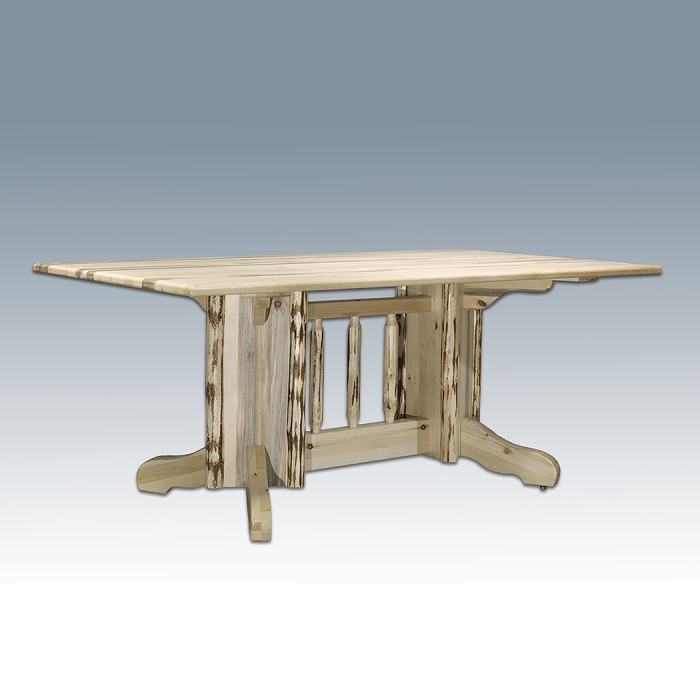 Amish "Montana" Pine Log Dining Table DoubleLog Cabin Rustics