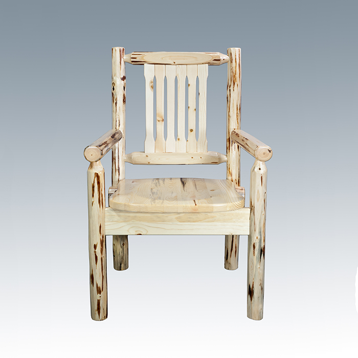 Amish "Montana" Pine Log Dining Table DoubleLog Cabin Rustics