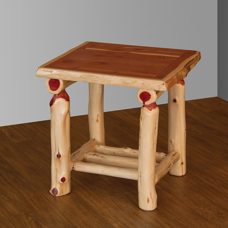 Wildwood Rustics Red Cedar Log Nightstand End Table