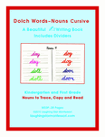 Dolch Words Nouns PDF Cursive